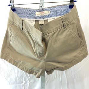 J Crew Khaki Shorts, Size 4